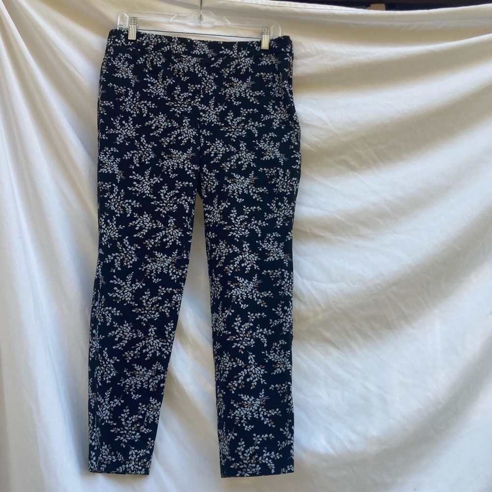 Talbots black patterned Chatham Ankle pants, size 8